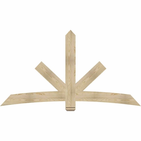 Ekena Millwork Alberta Rough Sawn Timber Gable Bracket, Douglas Fir, 84"W x 45"H x 2"D x 6"F, 13/12 Pitch GBW084X45X0206ALB00RDF